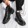 Boots British Style Platform Work Shoes Brogue Men Boots Size 38-44 231128