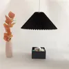 Kolye lambaları Modern ve Minimalist Moda Pileli Labhade Nordic Lighting Oturma Odası Kumaş Avize