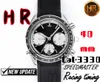 HR Factory Montre de luxe pour homme Montre chronographe de course multifonction taille 40 mm, mouvement chronographe Cal.3330, profondeur étanche de 100 mètres.blanc