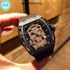 Designer Ri Mlies Luxusuhren Uhr Star Same Personality Rm052 Automatische mechanische Schädel aushöhlen großes Zifferblatt Herren Hohe Qualität