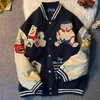 Women's Jackets American Letter Towel Embroidered Jacket Coat men Y2K Street Hip-hop Retro Baseball Uniform Couple Casual All-match Jacket Top 231128