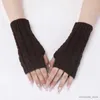 Kinder Fäustlinge Neue Frauen Freizeit Hause Gestrickte Fingerlose Handschuhe Männer Herbst Winter Feste Warme Weiche Fäustlinge Halbfinger Handschuh Unisex Student R231128