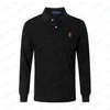 Ralphs Designer Polo Camicie eleganti da uomo Moda Ralphs Logo ricamato Polo da uomo Camicia a maniche lunghe T-shirt Top Luxurys Abbigliamento Manica Laurens Abbigliamento A062