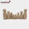 Teethers Toys Wooden Peg Dolls Maple Unpainted Kids Birthday Gifts Handmade Unfinished Weddings Cake Dolls Decor Dolls Teething Toys Set 231127