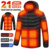 Vestes pour hommes 21 zones veste chauffante d'hiver électrique veste de Moto pour hommes femmes veste chauffante USB gilet chauffant Moto manteau thermique vêtements 231127