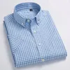 MACROSEA été à manches courtes chemises à carreaux mode hommes d'affaires chemises décontractées formelles 100% coton Slim Fit chemises de grande taille S-8XL 231127