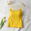 T-shirt New Fashion Canotte Donna Senza maniche Backless Lowcut Cropped Feminino Cotton Solid Basic Camis Halter Elastic Short Top Mujer