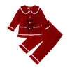 Pajamas 2024 Custom Velvet Nightgowns loungewear Set Christmas Kids Clothing Family nightgowns sleepwear pajamas for children 231127