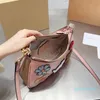 Designer -Shoulder Bags Half Moon Bags Women Leather Handbag Cute Crossbody Bags Vintage Print Underarm Tote Bag Purse Wallet