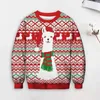 Sweats à capuche pour hommes Pull de Noël à motifs festifs Coloré Impression 3D Hiver Épais Doux Chaud Couple pour l'année