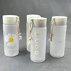 Water Bottles Large Mouth Frosted Small Daisy Portable Hemp Rope Plastic Water Cup Summer Fashion Girl Handy Water Bottle Cute Water Bottle 230428