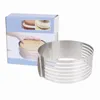 Backformen 24,1–30,5 cm, runde Form, Edelstahl, Mousse-Ring, verstellbar, einziehbar, geschichtetes Brot, Kuchenscheibe, Werkzeuge, DIY-Bäckerei