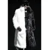 Pelliccia da uomo Pelliccia sintetica Pelliccia invernale da uomo cappotto lungo in pelliccia di volpe giacca calda casual giacca a vento colorata in bianco e nero 231128