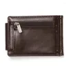 Titulaires de cartes Portefeuille pour hommes et femmes Clip Flip Flap Zipper Coin Bag Sleeve Lot