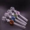 14cm Lenght Glass Oil Burner Pipe Multiple Colorful Glass Pipe Smoke Tool Thick Smoke Accessories Wholesale Free Shipping 10pcs