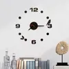 Wandklokken 2023 Lichtgevende Multistyle DIY Klok Acryl Spiegel Stickers Frameloze Mute Ronde Horloge Home Decor Trendly