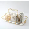 Bath Accessory Set Couple Electric Toothbrush Holder Bathroom Toilet Mouthwash Cup Cover Device Light Luxury Wash Storage Tray