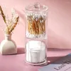 Storage Bottles Container Transparent Plastic Acrylic Cotton Wool Pad Dispenser Make Up Holder Clear Dental Floss