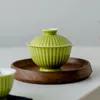 Teaware 100ml 순수 수제 난초 세라믹 차 Tureen Sophora Green Chrysanthemum Petal 덮개 보울 차 마커 가이완 쿵푸 티 세트