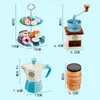 Keukens spelen Food Simulation Coffee Machine Children's Toys Detend to Ice Cream House Game Diy Dessert Set 230427