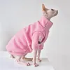 옷을위한 옷 inster 겨울 옷 애완 동물을위한 달콤한 분홍색 sphynx 고양이 의류 개를위한 따뜻한 의상 xs 작은 동물 셔츠