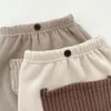 Trousers 2023 Winter Baby Plus Velvet Thick Harem Pants Fashion Pocket Toddler Boy Big Pp Loose Infant Warm Casual