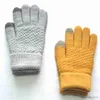 Mitaines pour enfants Nouvel hiver épaissir les gants chauds pour hommes femmes couleur unie tricoté mitaines à écran tactile en plein air cyclisme ski gants à tricoter