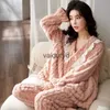 home clothing M-4XL Women Winter Pajamas Plus Velvet Thick Flannel Nightwear Cute Long-Sleeve Warm Sleepwear Loose Coral Fleece Home Clothesvaiduryd