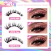 3 PCFalse Eyelashes GROINNEYA 5/7 pairs Eyelashes Manga Lashes Natural False Lashes Fluffy Soft Cross Fairy Little Devil Lashes Extension Makeup Z0428