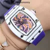 Designer Ri mlies Luxe horloges Horloge Zakelijk Heren Vrije tijd Mechanisch Rm07-01 Automatisch Wit Koolstofvezelband Damestrend Zwitsers uurwerk Hoge kwaliteit
