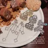 Charm Teardrop Druse Crystal Drop Dangle Earrings for Women Girls Cubic Zirconia Huggie Hoop Earring Jewelry Set Christmas Gifts 231128