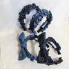 Hoofdbanden Schattig meisje Strikhoofdbanden Nieuwe kerstcadeauhoofdband Charmante dames Luxe Vintage Design Haarclip Designermerken Denim Geplooide stoffen hoofdband