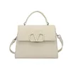Genuine Leather Valentins Handbag Women's 2023 New Spring/Summer Fashion Simple Small Square Crossbody Handheld Bags X6S4J