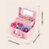 Beauty Fashion Kids Makeup Commetics Plox Box Girl Girl Play Play Shipstick Eye Shadow Safety Notoxic Toys Kit for 230427