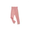 Pantalons 2023 Ins automne hiver enfants filles pantalons peau épaissie couleur unie chaud enfant Leggings taille élastique bébé fille