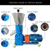 Pellet Mill Making Machine Feed Granulator 100kg/h-200kg/h Animal Feed Processor Farming Feed Machine Pellet Machinine