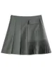 Skirts FSLE Fashion Style Design Sense JK Pleated Skirt for Women Spring Niche High Waist Irregular Folds Grey Skirt Female 230428