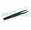 Pincet 12cm Tweezers en plastique noir Tongs Tipte à tête droite Twezer outil de bricolage pour réparation de téléphone 1000pcs / lot