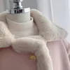 Jackets Baby Girl Princess Cotton Padded Fur Jacket Infant Toddler Child Winter Patchwork Coat Thick Warm Outerwear Clothes 18M 12Y 231128