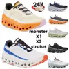 2024 em em Cloudmonster Running Shoes Cloud Monster Leve Amortecido Sneaker Mulheres Mens Nuvens Onclouds x 1 X3 Shift Stratus Sapatos Calçados Mulheres Sapatilhas Tra