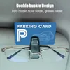 Uppgradera bilsolglasögon klipp 180 Rotation Justerbar solvisirmontering Holder Card Ticket Fastener Auto Glasses Clips Interior Organizer