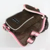 Carrier Fashion Sports Pet Dog Zaino Luxury Mesh Pink Coffee Puppies Borsa da scuola per piccoli animali con set di guinzaglio per Chihuahua Yorkshire