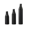 15 ml 30 ml svart luftlös flaskelotion grädde pump plastbehållare vaccum spray 50 ml kosmetiska flaskor dispenser för kosmetika utogn