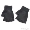Manoplas para niños, guantes de invierno para niños, guantes sin dedos cálidos y fríos, manoplas de Color sólido a la moda para exteriores R231128