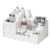 Aufbewahrungsboxen Behälter Kunststoff Desktop Make-up Kosmetik Organizer Box Schmuck Nagellack Behälter mit Schubladen Zuhause