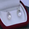 Boucles d'oreilles ED106 Lefei mode luxe 9-10mm fort lustre quelques défauts tour de perles d'eau douce pour charme femmes 925 bijoux en argent cadeau