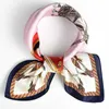 Foulards 53cm Haute Qualité Femmes Foulard En Soie Pure Col Carré Foulard Bandana Femme Floral Bandeaux De Luxe Petit Foulards En Soie Réelle J230428