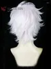 Fontes de festa The Arcana Asra Curto Rosa Branco Cabelo Cosplay Perucas Peruca Grátis Cap