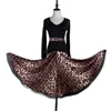 Stage Wear Black Dot Stitching Ballroom Dance Skirts For Women Waltz Dress Dancing Clothes Female Spanish Flamenco Skirt