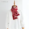 Halsdukar Elk Snow Flower Wool Scarf Women's Winter Men's Red Green Scarfs Christmas Year Gift Adults Scarves 231128